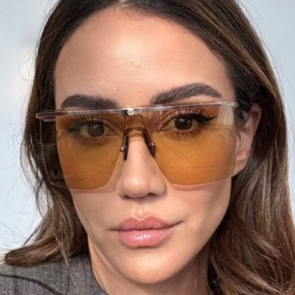 Gucci GG1096S 001 Shield Sunglasses - Silver/Grey - Picture 7 of 12